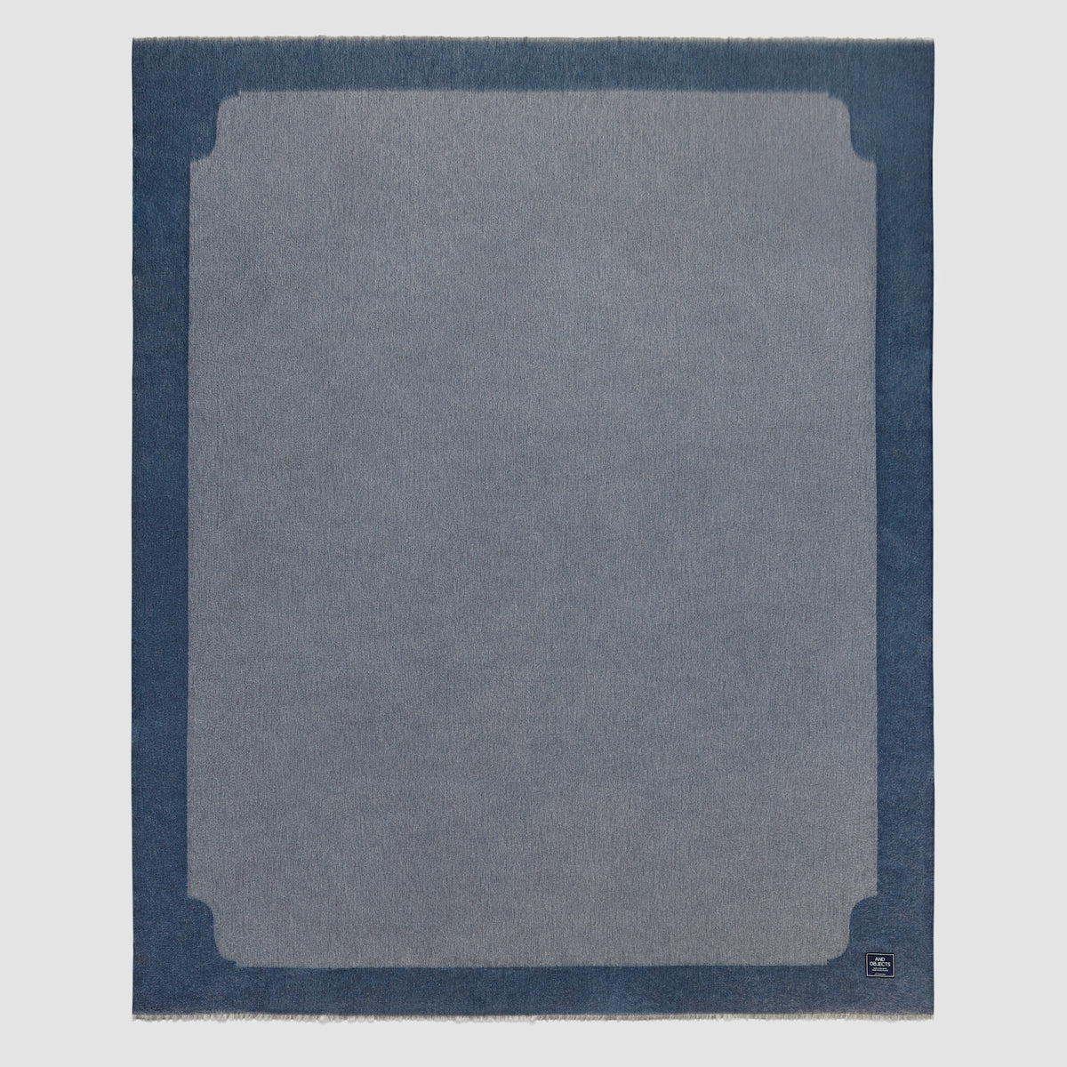 Anmore Cashmere Throw Blanket - Slate fully unfolded