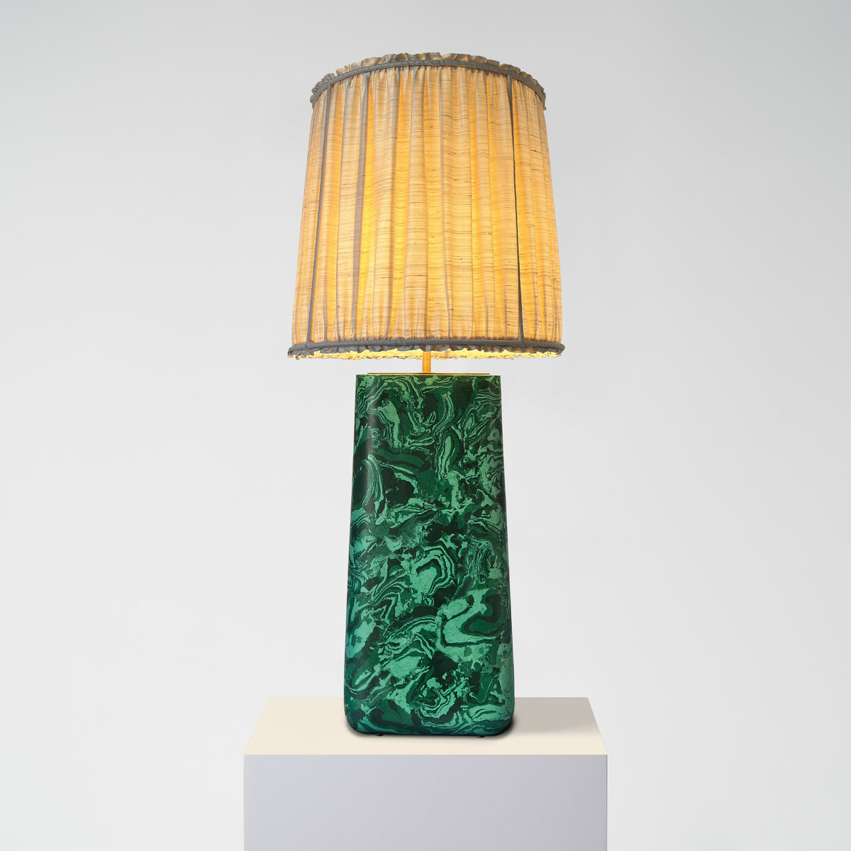 Droxford Scagliola Table Lamp with Shade - H 473mm