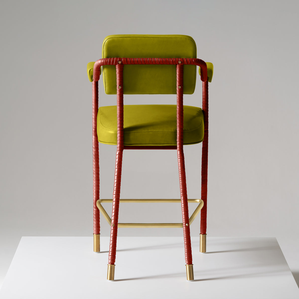 Easton Dining Stool - Pear & Carmine
