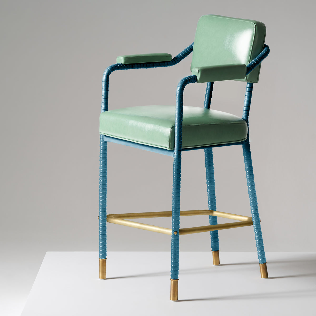 Easton Dining Stool - Fern & Teal