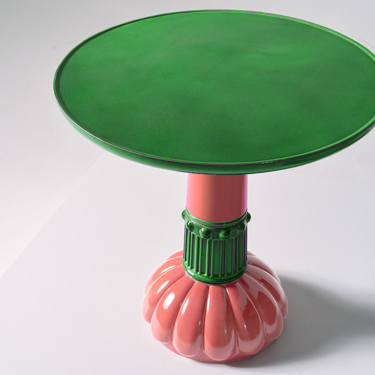 Ropley Occasional Table - Pink angled view more top down