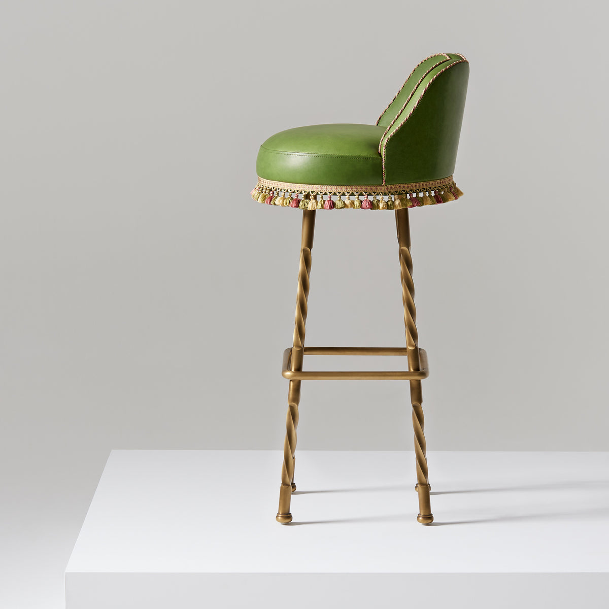 Horton Stool - Spruce Green side view