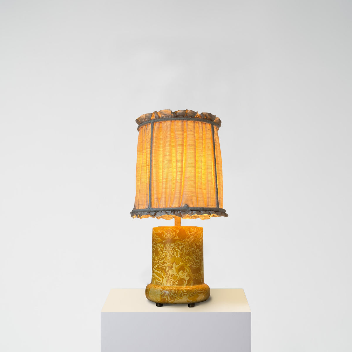 Axford Scagliola Table Lamp with Shade - H 153mm