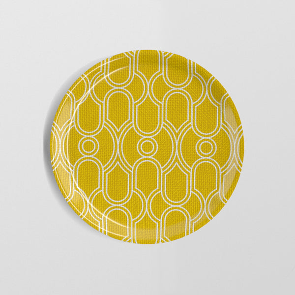 Coaster - Yellow Chiselled set of six