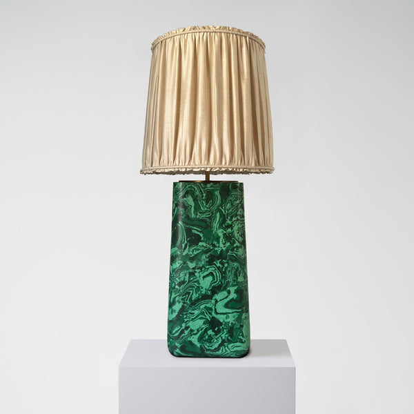Droxford Green Scagliola Table Lamp