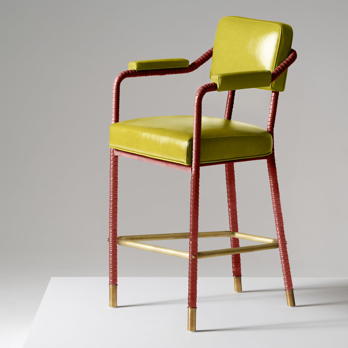Easton Dining Stool - Pear & Carmine