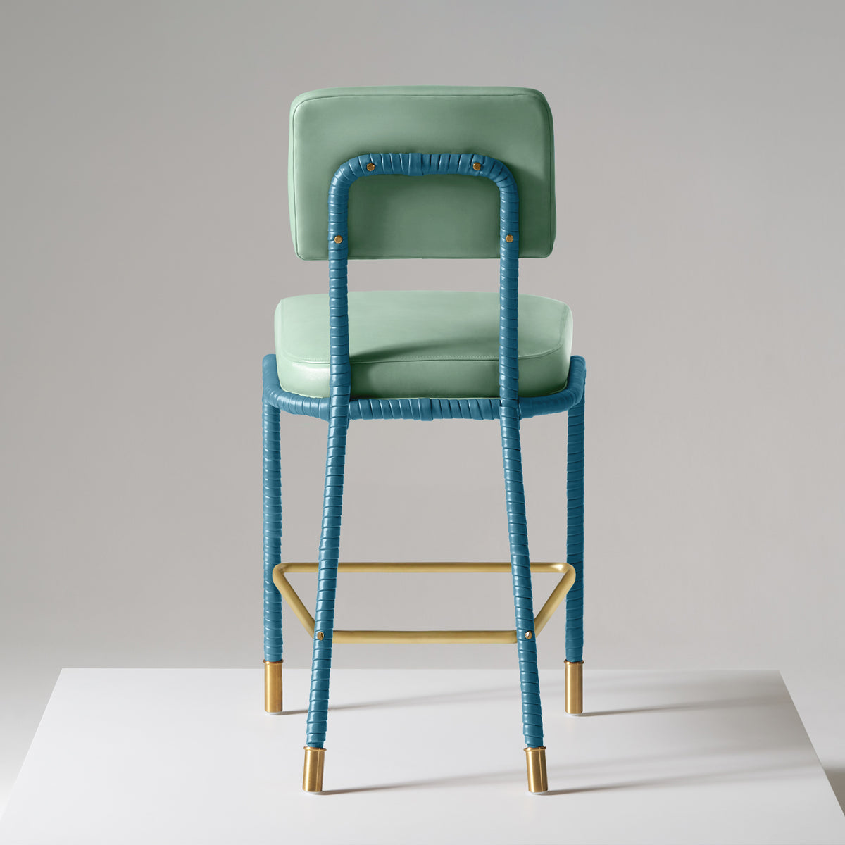 Easton Side Stool - Fern & Teal