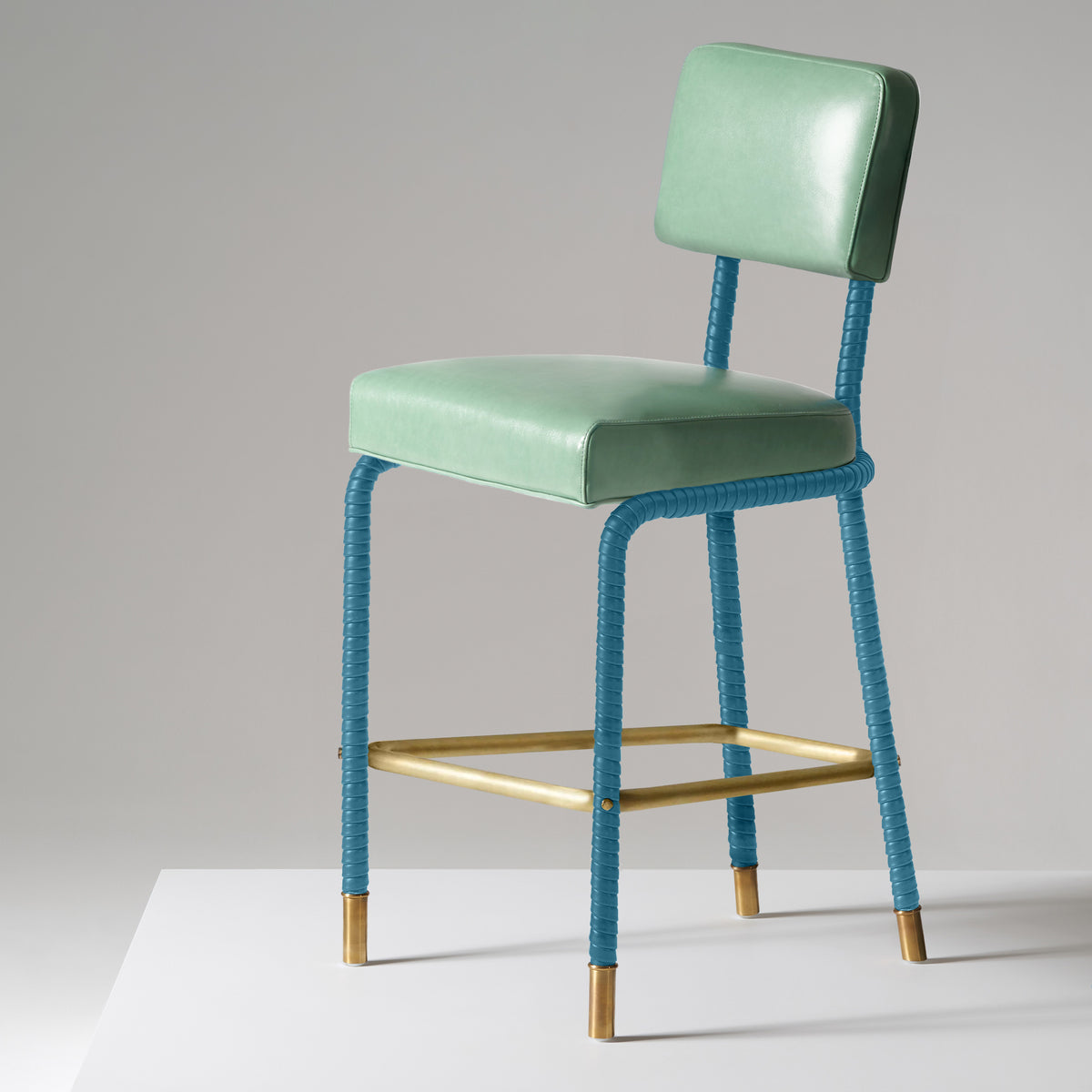 Easton Side Stool - Fern & Teal