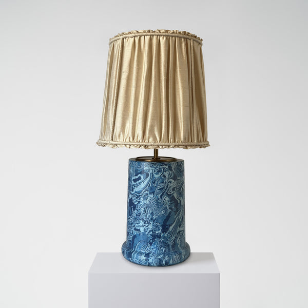 Landford Blue Scagliola Table Lamp