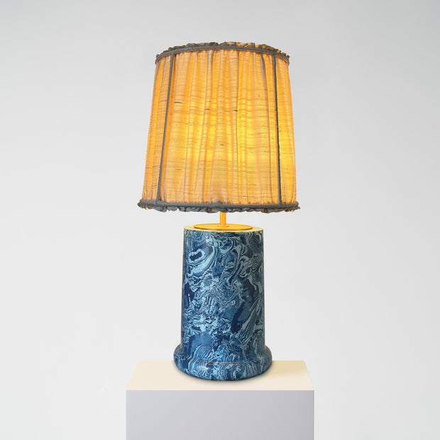 Landford Blue Scagliola Table Lamp