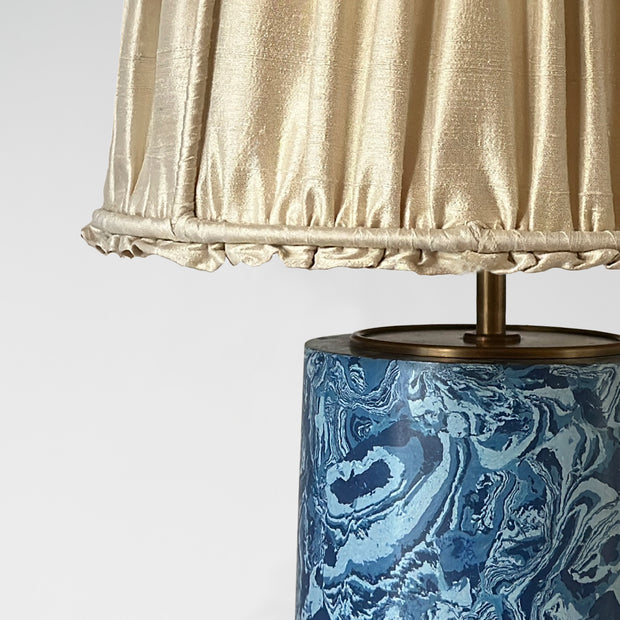 Landford Scagliola Table Lamp with Shade - H 273mm