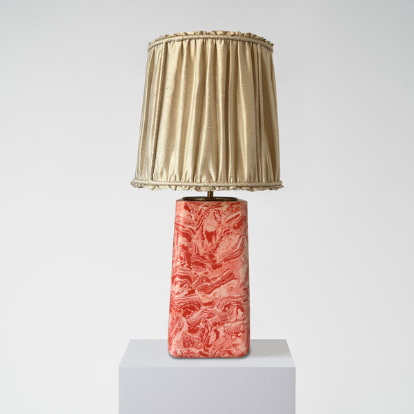 Warford Red Scagliola Table Lamp