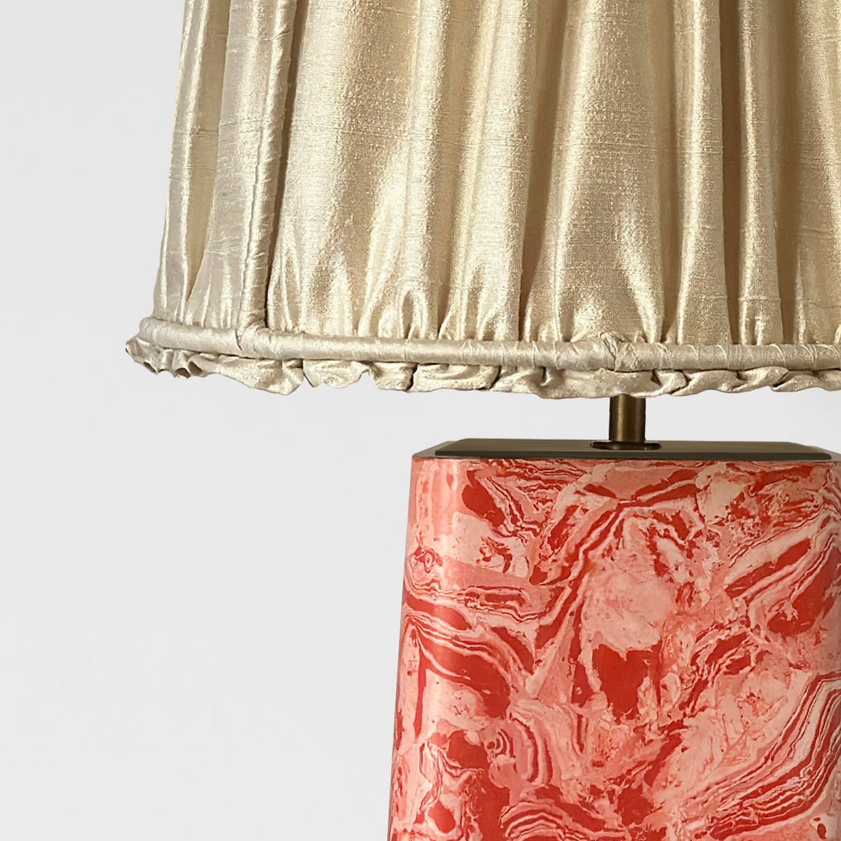 Warford Scagliola Table Lamp with Shade - H 313mm