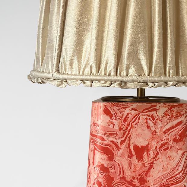 Warford Red Scagliola Table Lamp