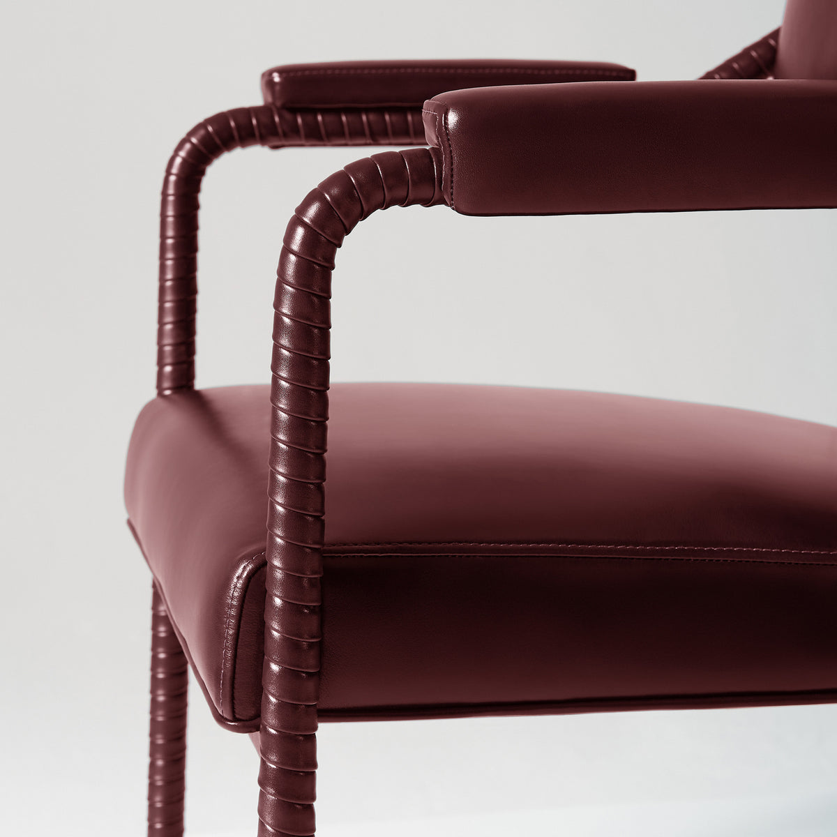 Easton Dining Chair - Red - Close Up Side View